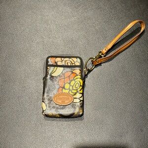 Fossil .. Floral Key and Card Wristlet